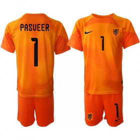 Goedkope Nederland Remko Pasveer 1 Doelman Kids Uittenue World Cup 2022